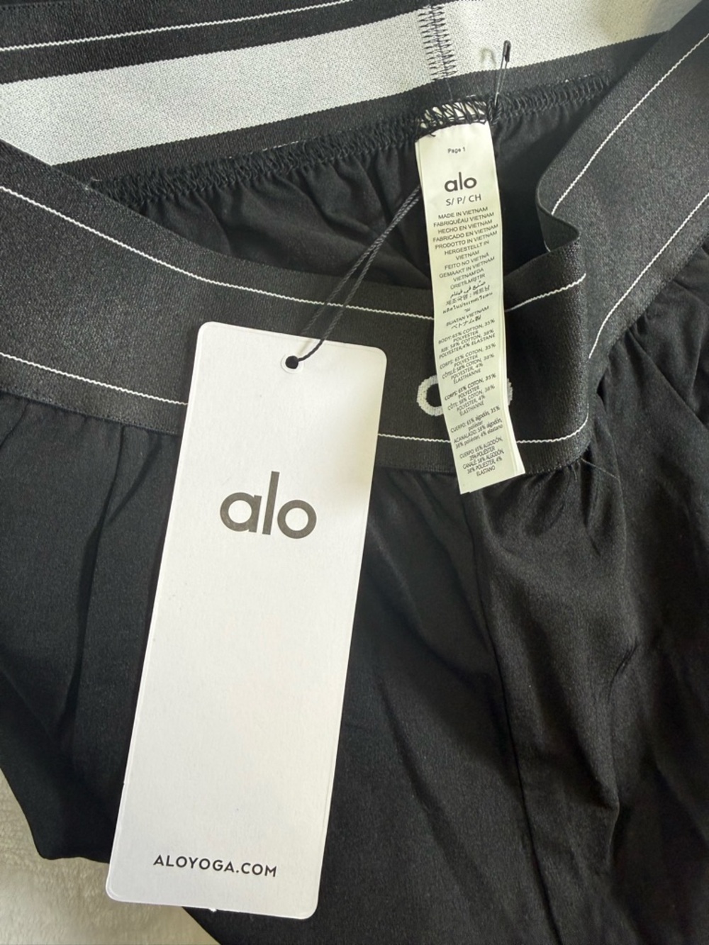 ALO Yoga Women’s Suit Up trousers Black Wide-Leg Pants New with Tags Size S - Picture 2 of 7